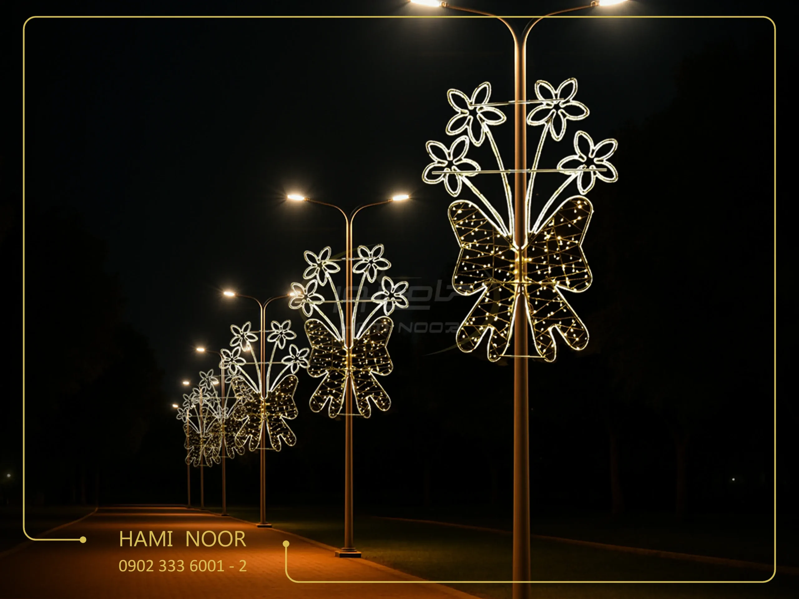 المان نوری دسته گل